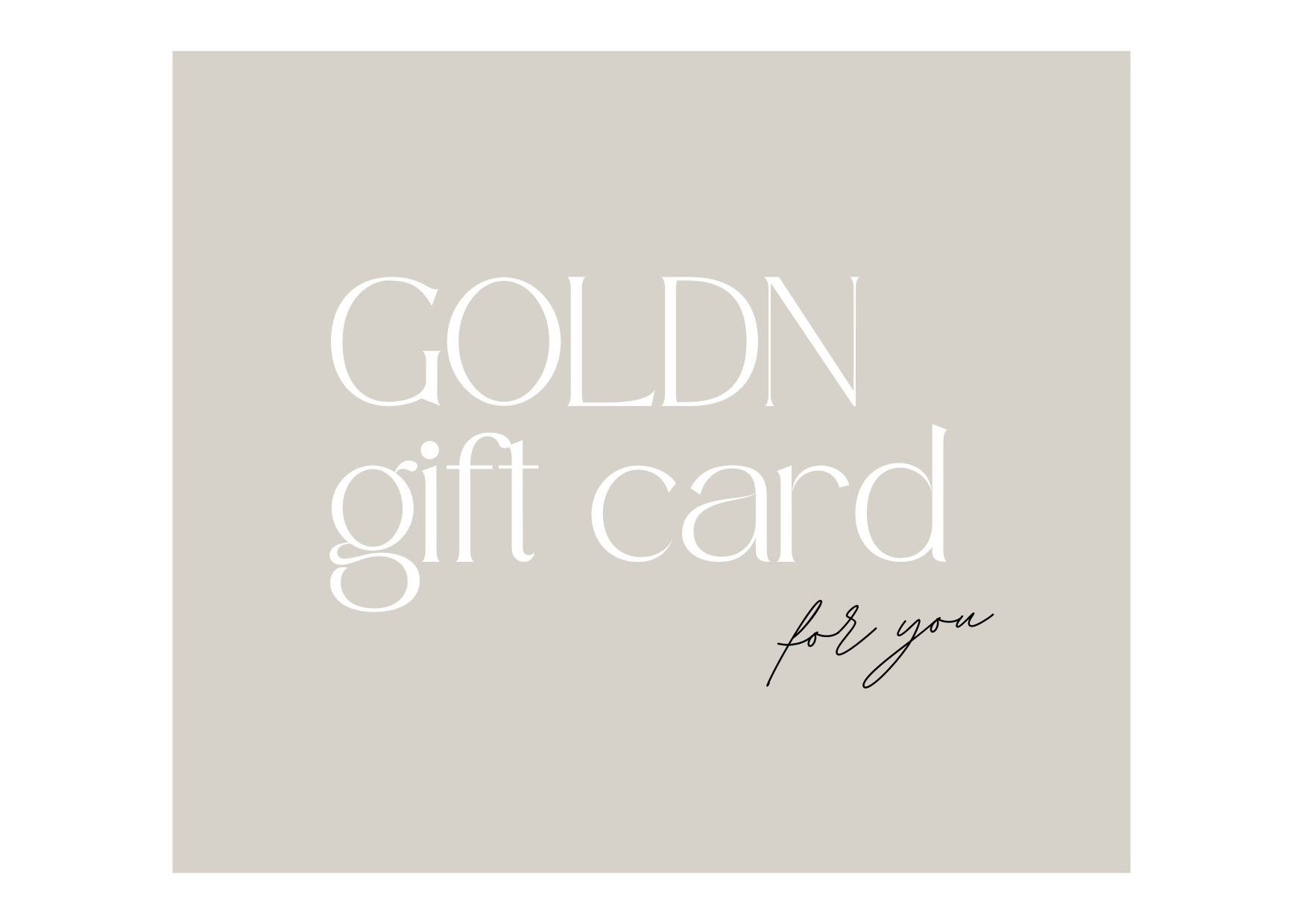 Goldn Gift Card